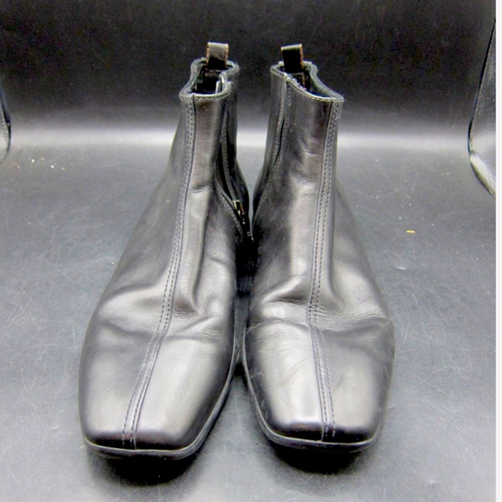 Prada Black Leather ankle boots